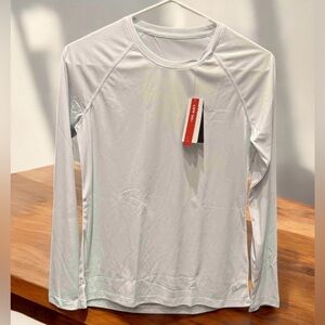 Baleaf Compression top White Long Sleeve Athletic Shirt